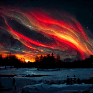 ART 10 Your unseen fingers of the night have spun Auroral flowers that surprise, Clouds petalled red against the sun, And scarlet with sunrise.