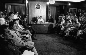 X'MAS, 1975 12 Ferdinand Marcos with generals during the martial law in the Philippines, 1972