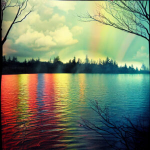 REMINISCENCE IN RAINBOWS 7 There was this time no rainbow and not a hint of rain No doubt because